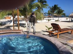 Jamie washes reels Belize